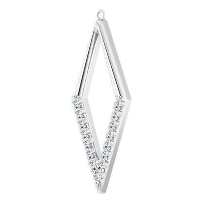 1/5 CTW Natural Diamond Geometric Dangle, 12.6 mm x 30.4 mm