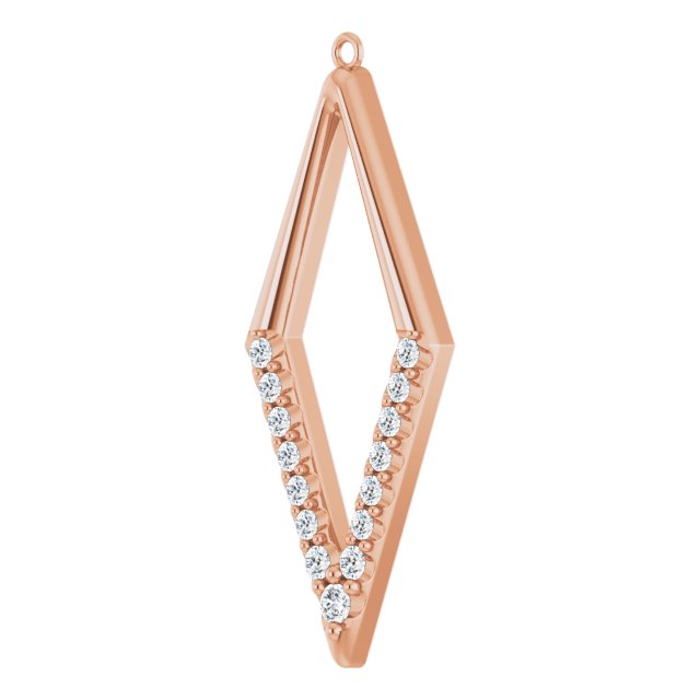 1/5 CTW Natural Diamond Geometric Dangle, 12.6 mm x 30.4 mm