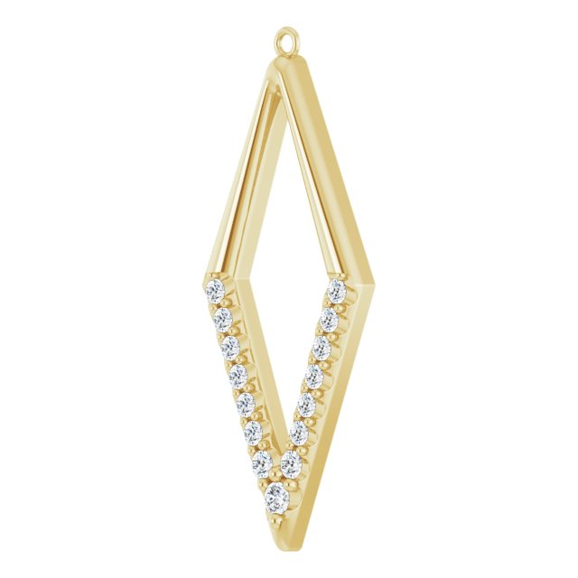 1/5 CTW Natural Diamond Geometric Dangle, 12.6 mm x 30.4 mm