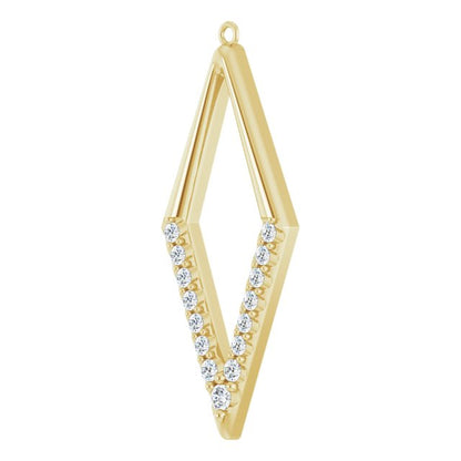 1/5 CTW Natural Diamond Geometric Dangle, 12.6 mm x 30.4 mm