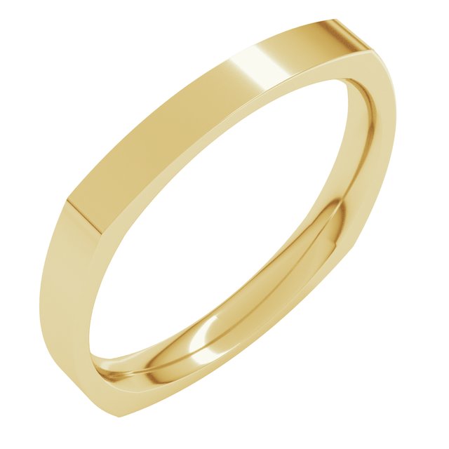 Comfort-Fit Square Band, 2.5 mm