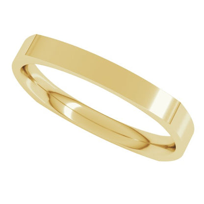 Comfort-Fit Square Band, 2.5 mm