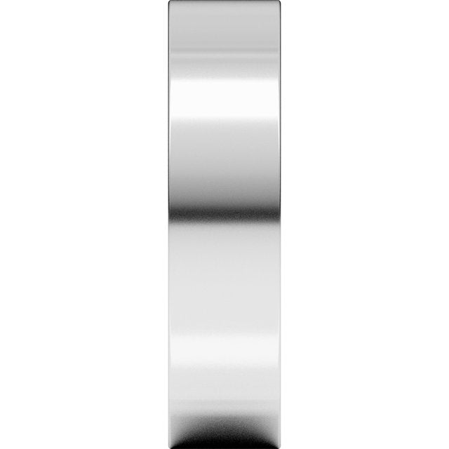 10K White Gold Comfort-Fit Square Band, 5 mm