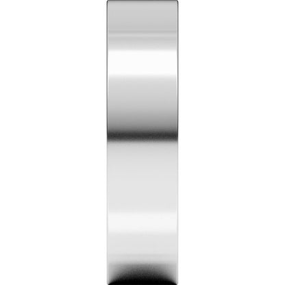 10K White Gold Comfort-Fit Square Band, 5 mm