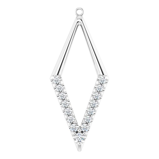 1/5 CTW Natural Diamond Geometric Dangle, 12.6 mm x 30.4 mm