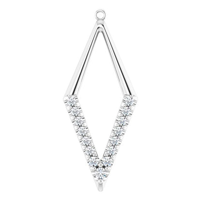 1/5 CTW Natural Diamond Geometric Dangle, 12.6 mm x 30.4 mm