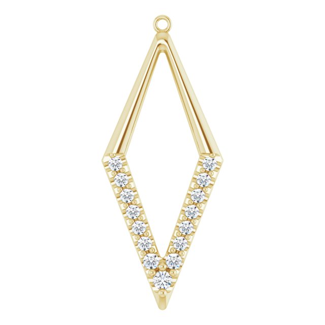 1/5 CTW Natural Diamond Geometric Dangle, 12.6 mm x 30.4 mm