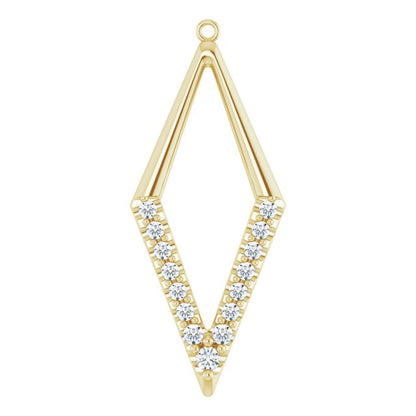 1/5 CTW Natural Diamond Geometric Dangle, 12.6 mm x 30.4 mm