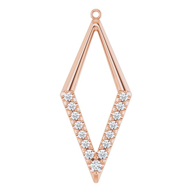 1/5 CTW Natural Diamond Geometric Dangle, 12.6 mm x 30.4 mm