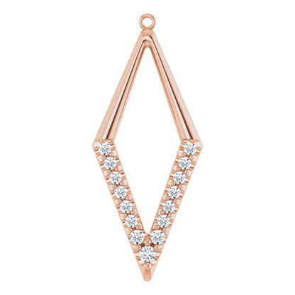 1/5 CTW Natural Diamond Geometric Dangle, 12.6 mm x 30.4 mm