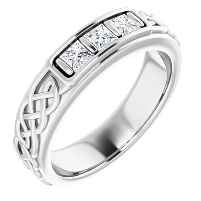 3/8 CTW Natural Diamond Men's Band