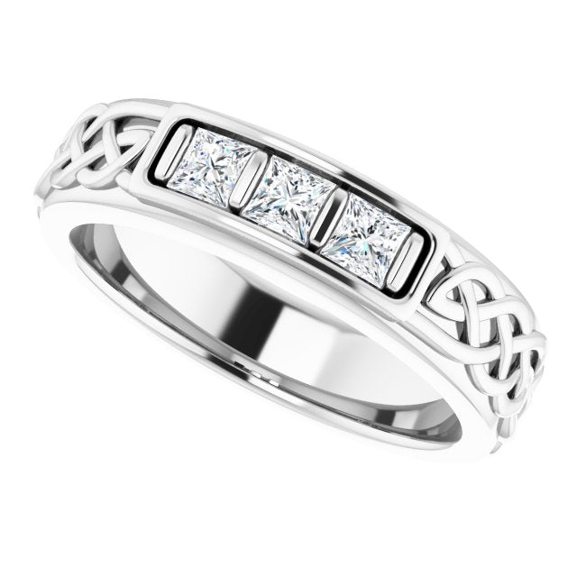3/8 CTW Natural Diamond Men's Band