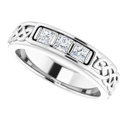 3/8 CTW Natural Diamond Men's Band