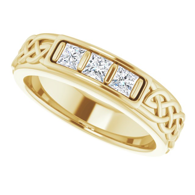 3/8 CTW Natural Diamond Men's Band