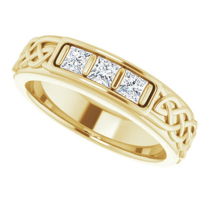 3/8 CTW Natural Diamond Men's Band