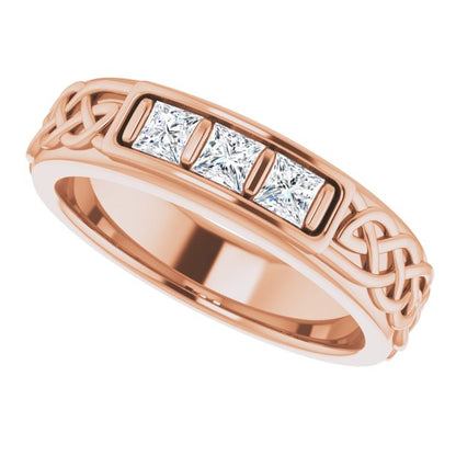 3/8 CTW Natural Diamond Men's Band