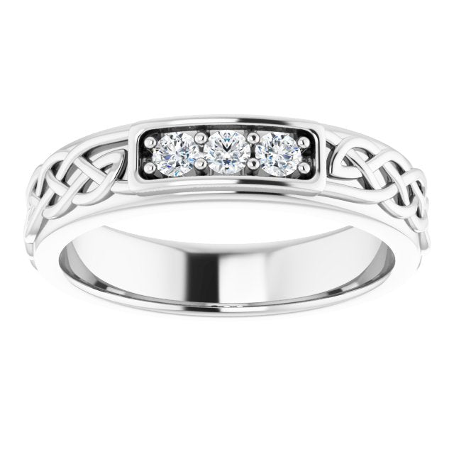 1/5 CTW Natural Diamond Men's Band, 4.88 mm