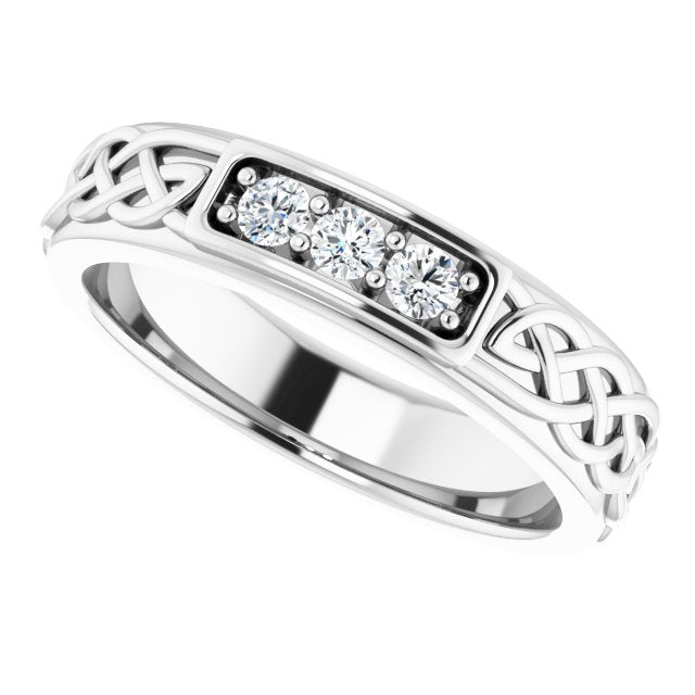 1/5 CTW Natural Diamond Men's Band, 4.88 mm