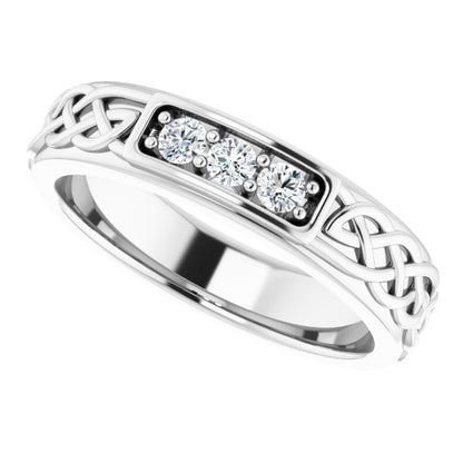 1/5 CTW Natural Diamond Men's Band, 4.88 mm