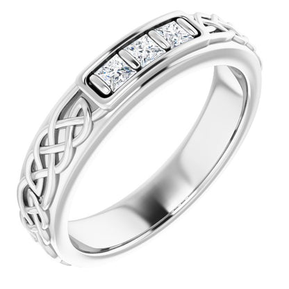 1/5 CTW Natural Diamond Men's Band, 4.59 mm