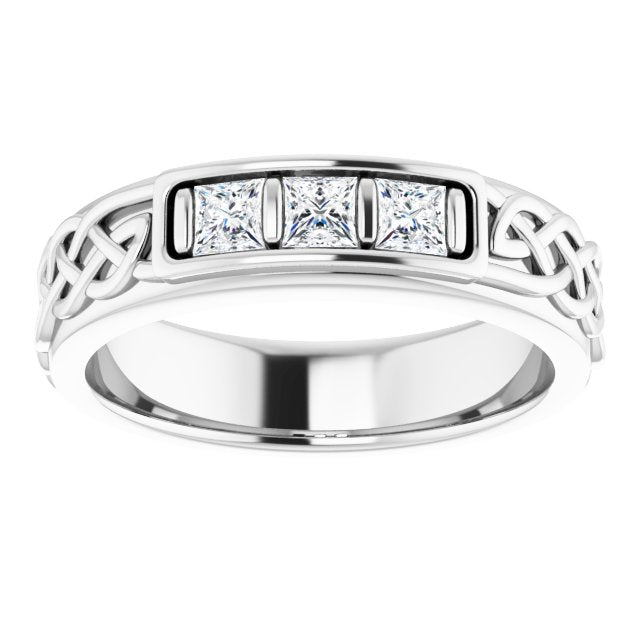 3/8 CTW Natural Diamond Men's Band