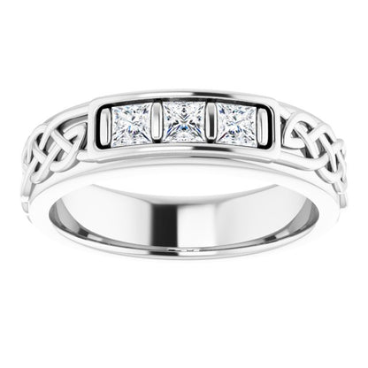 3/8 CTW Natural Diamond Men's Band