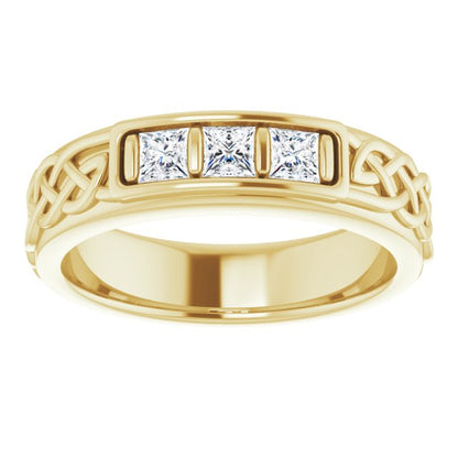3/8 CTW Natural Diamond Men's Band