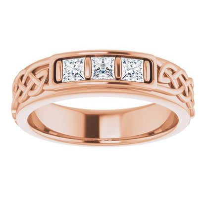 3/8 CTW Natural Diamond Men's Band