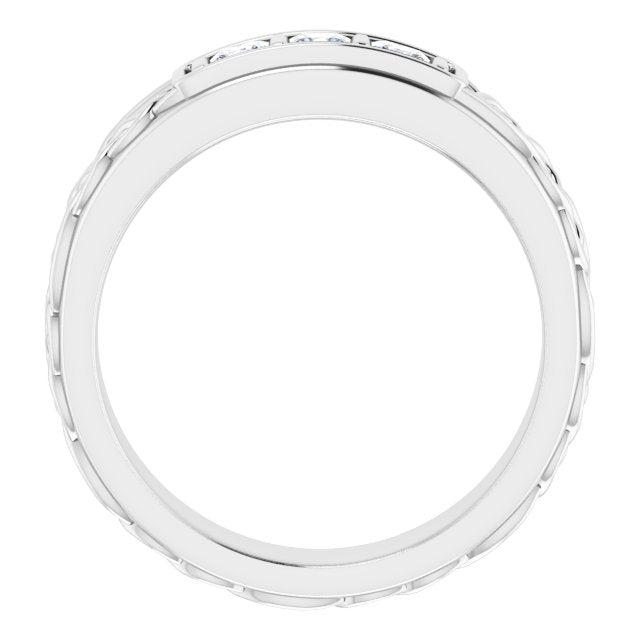 3/8 CTW Natural Diamond Men's Band