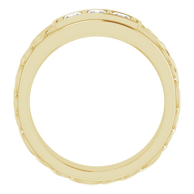 3/8 CTW Natural Diamond Men's Band