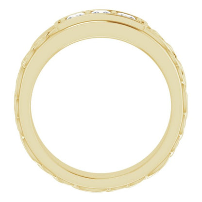 3/8 CTW Natural Diamond Men's Band