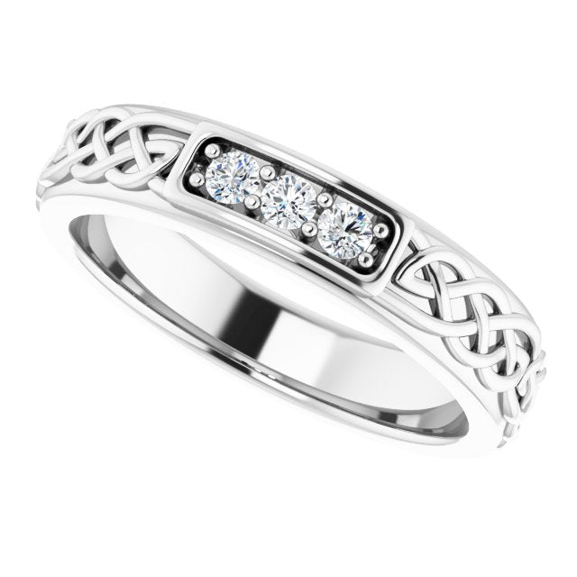 1/5 CTW Natural Diamond Men's Band, 4.59 mm