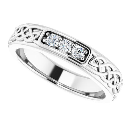 1/5 CTW Natural Diamond Men's Band, 4.59 mm