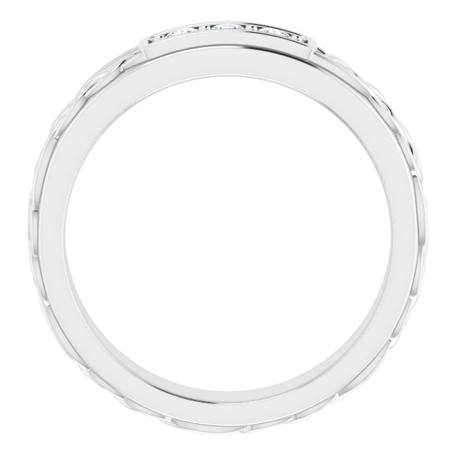 1/5 CTW Natural Diamond Men's Band, 4.88 mm