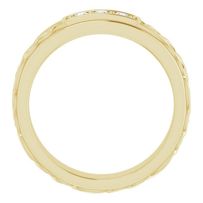 1/5 CTW Natural Diamond Men's Band, 4.88 mm