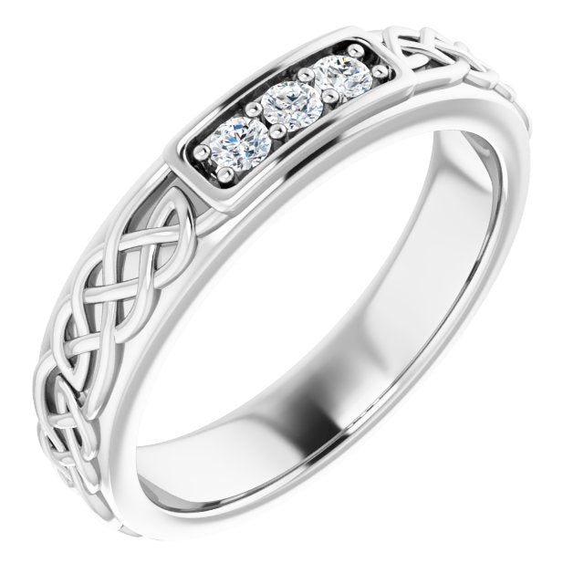 1/5 CTW Natural Diamond Men's Band, 4.59 mm