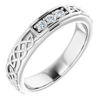 1/5 CTW Natural Diamond Men's Band, 4.59 mm