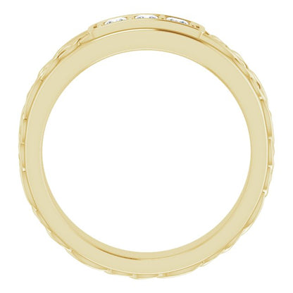 1/5 CTW Natural Diamond Men's Band, 4.59 mm