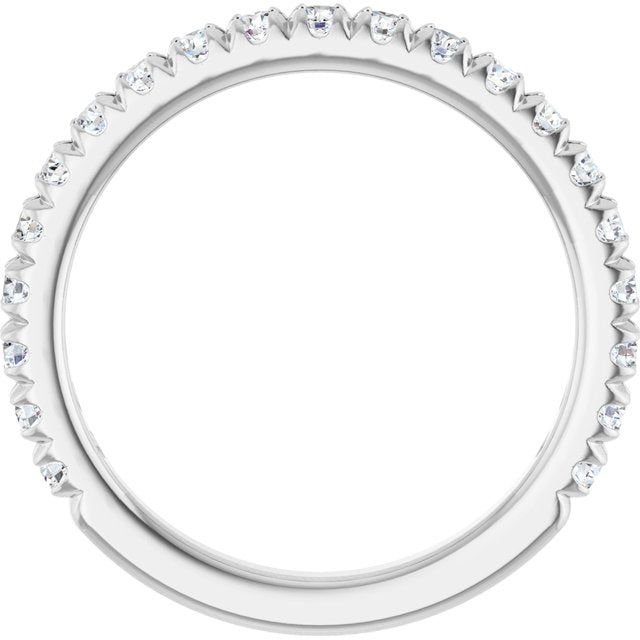 5/8 CTW Lab-Grown Diamond French-Set Anniversary Band, 2.4 x 2.3 mm
