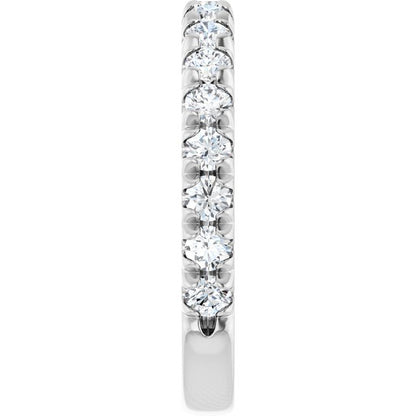 1 CTW Natural Diamond French-Set Anniversary Band, 2.4 mm
