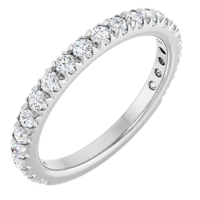 5/8 CTW Lab-Grown Diamond French-Set Anniversary Band, 2.4 x 2.3 mm