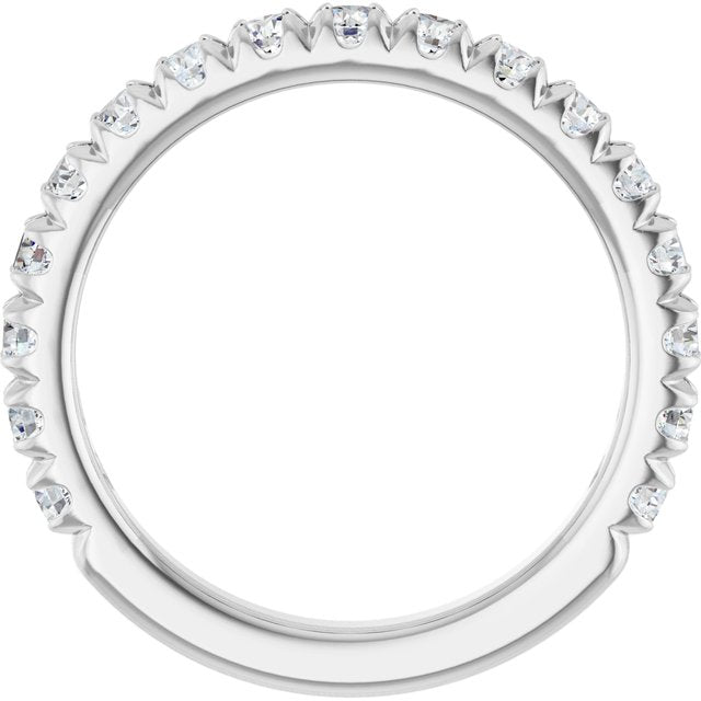1 CTW Natural Diamond French-Set Anniversary Band, 2.4 mm