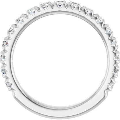 1 CTW Natural Diamond French-Set Anniversary Band, 2.4 mm