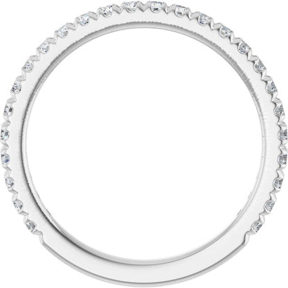 3/8 CTW Natural Diamond French-Set Anniversary Band, 2 mm