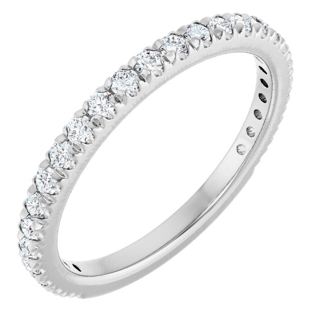 3/8 CTW Natural Diamond French-Set Anniversary Band, 2 mm