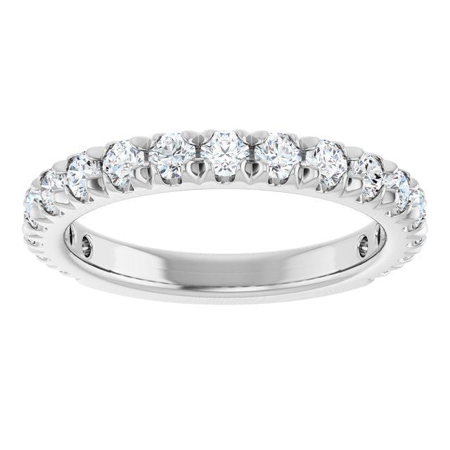 1 CTW Natural Diamond French-Set Anniversary Band, 2.4 mm