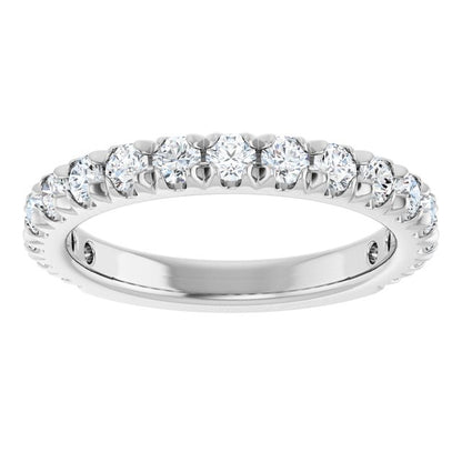 1 CTW Natural Diamond French-Set Anniversary Band, 2.4 mm