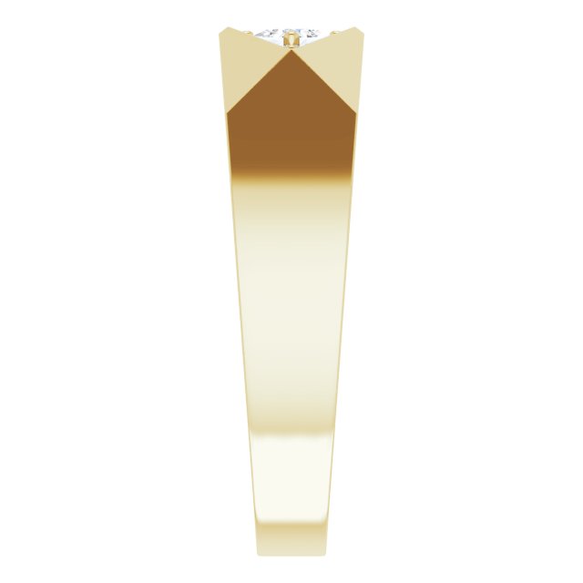 .04 CTW Natural Diamond Geometric Tapered Band