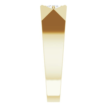 .04 CTW Natural Diamond Geometric Tapered Band