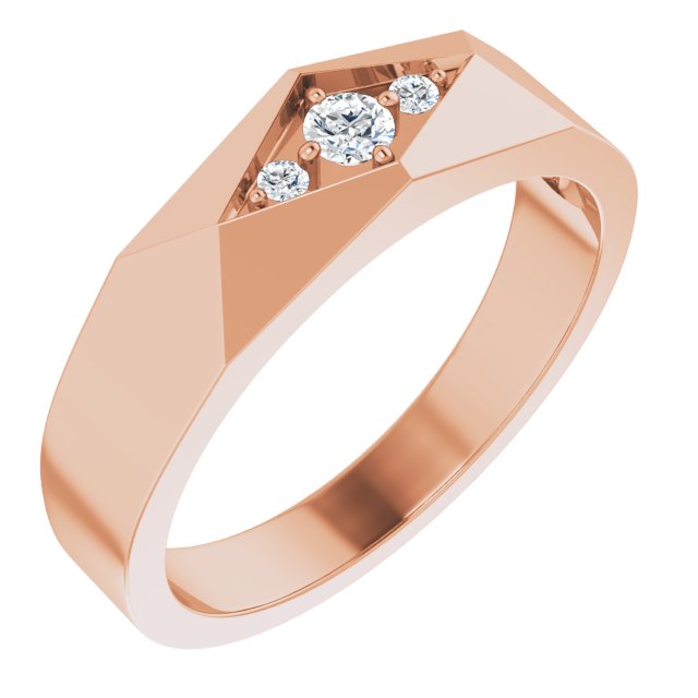 .04 CTW Natural Diamond Geometric Tapered Band